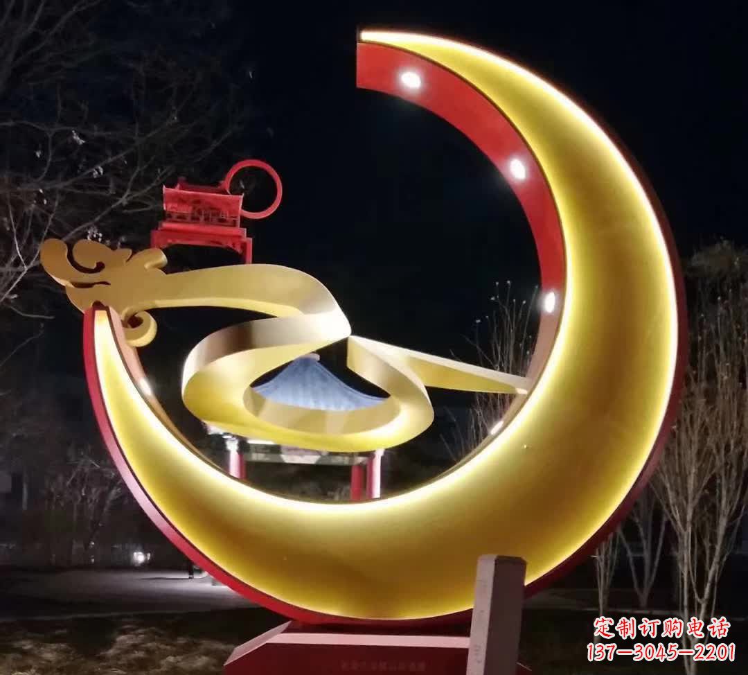新乡精致不锈钢月亮雕塑