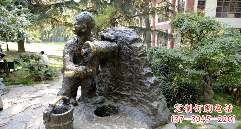 新乡春洋定制铜雕男孩雕塑