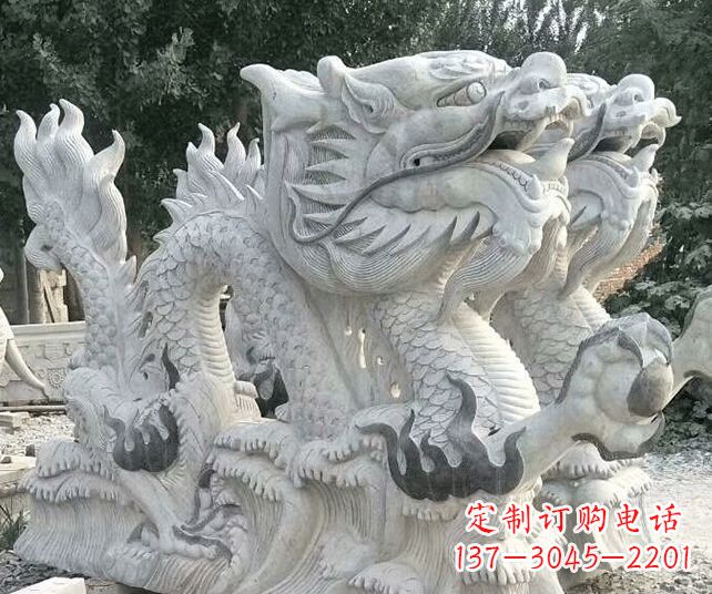 新乡优雅古典大理石生肖龙雕塑