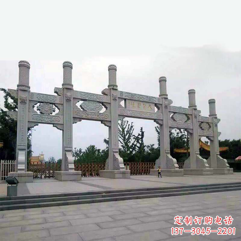 新乡精美牌坊雕塑,让公园大门更加精致