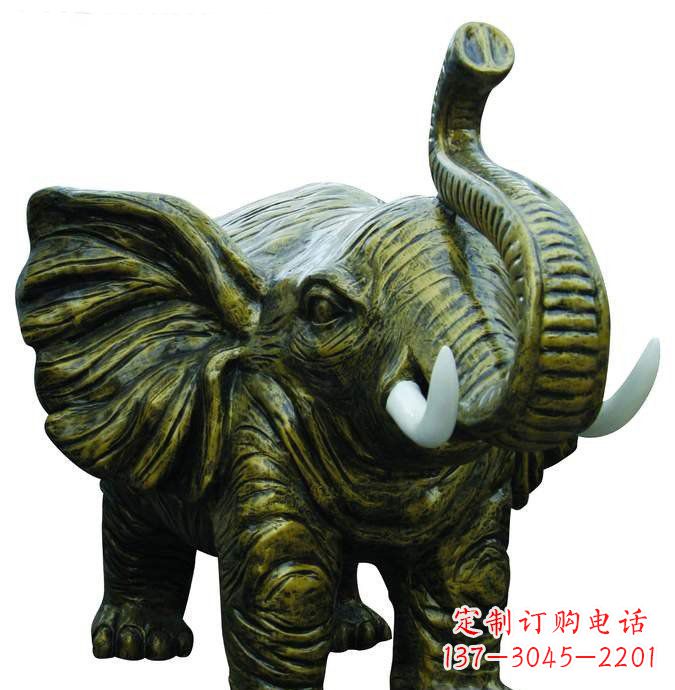 新乡公园大象动物铜雕
