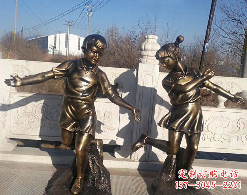 新乡新颖花篮儿童铜雕