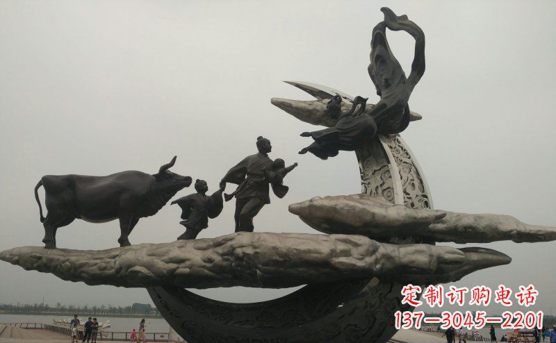 新乡非凡爱恋不锈钢牛郎织女雕塑