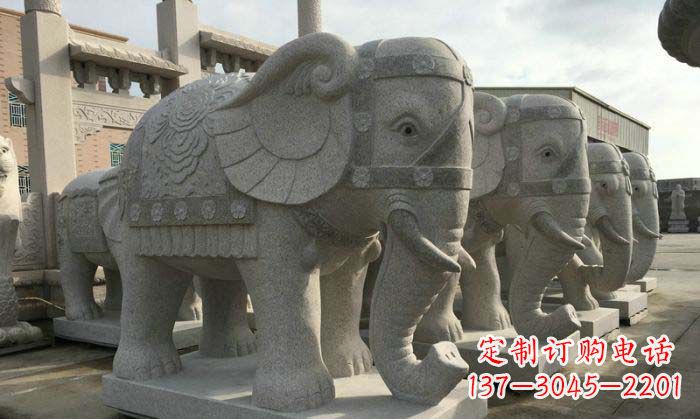新乡庄严雄伟的大象石雕