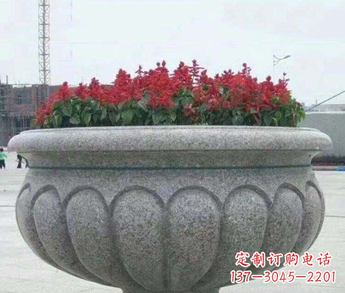 新乡精美大理石花盆雕塑