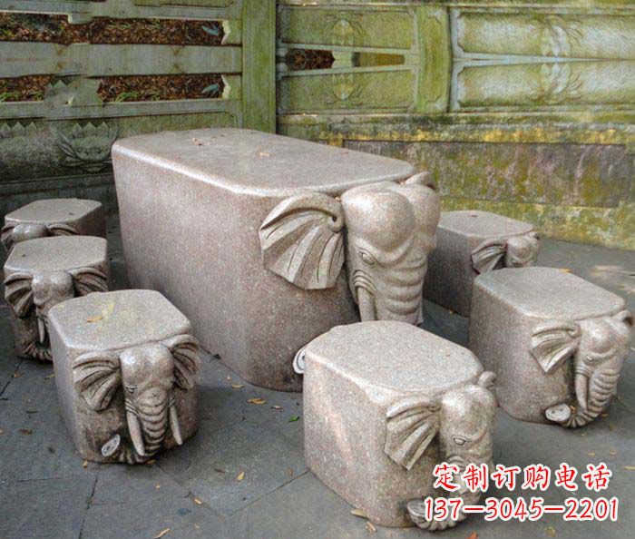 新乡精美小象大理石雕塑