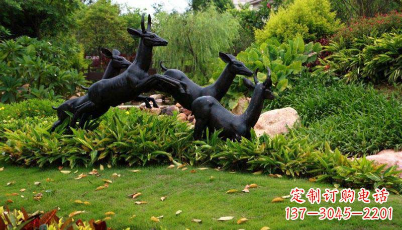 新乡活力无限的动物铜雕
