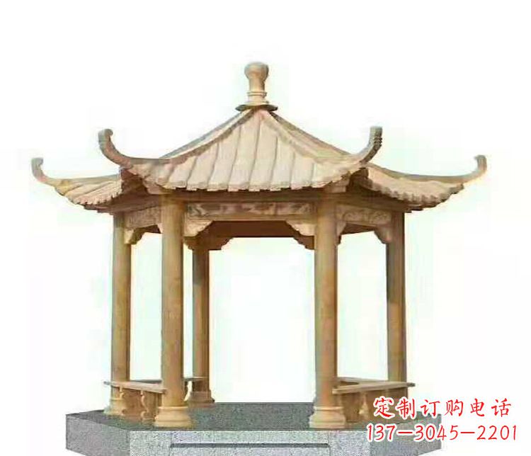 新乡晚霞凉亭石雕