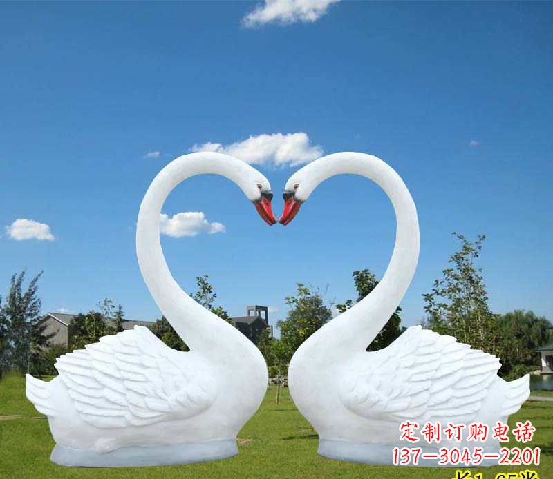 新乡玻璃钢仿真天鹅雕塑