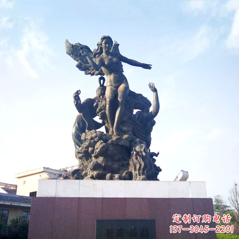 新乡雕刻传说——精卫填海景观雕塑