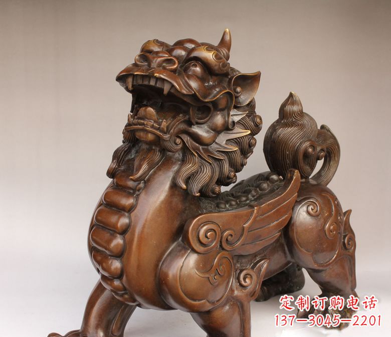 新乡古代神兽貔貅铜雕