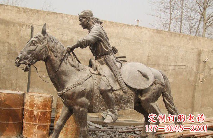 新乡古代战马铜雕塑