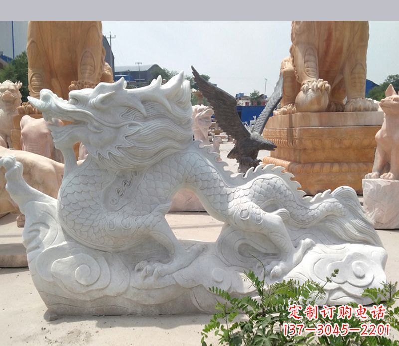 新乡古代镇宅动物龙石雕