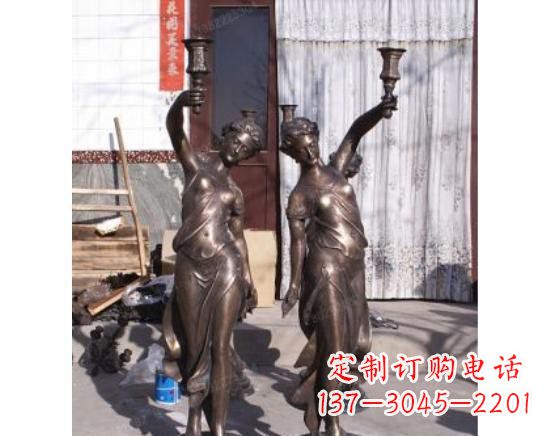 新乡古罗马王宫使女西方人物铜雕