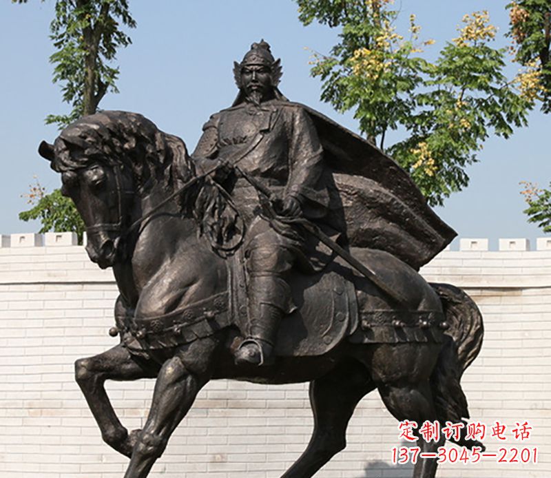 新乡古人将军骑马骑马铜雕