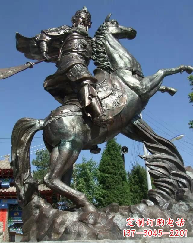 新乡精美绝伦的关公骑马雕塑
