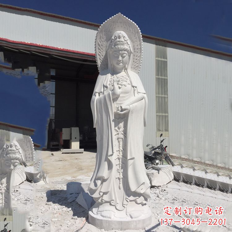 新乡观音大理石雕塑,让你的家居更具仪式感