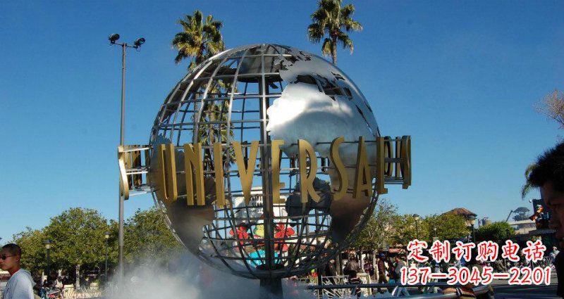 新乡广场不锈钢地球雕塑 (3)