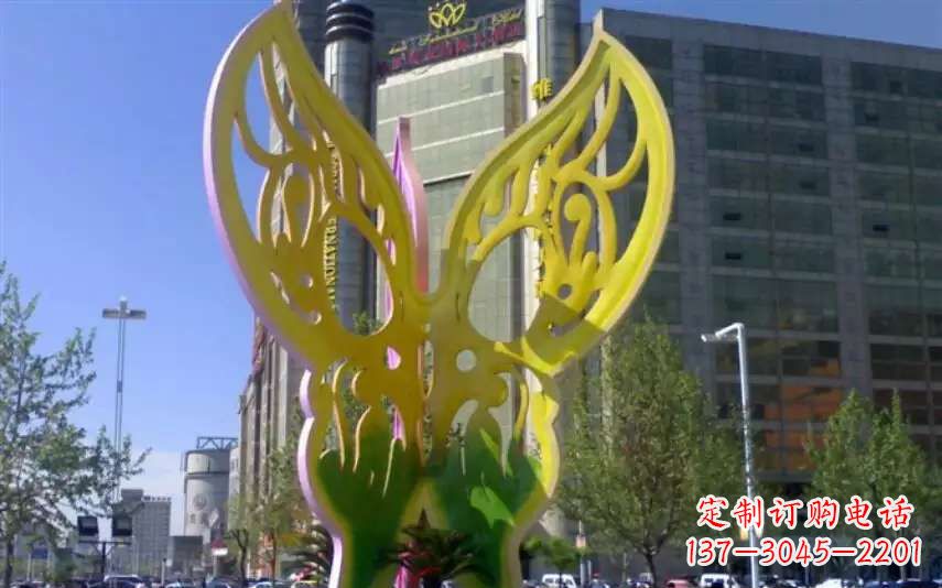 新乡广场不锈钢雕刻蝴蝶雕塑
