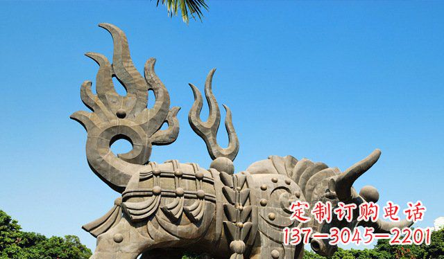 新乡广场火牛铜雕
