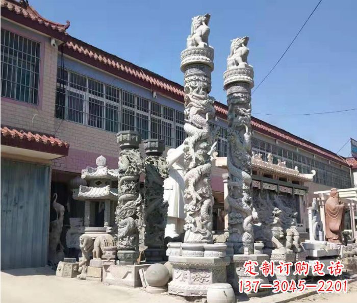 新乡品质考究的大理石龙柱石雕