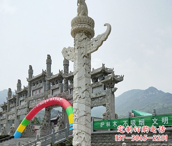 新乡广场景观汉白玉华表石雕