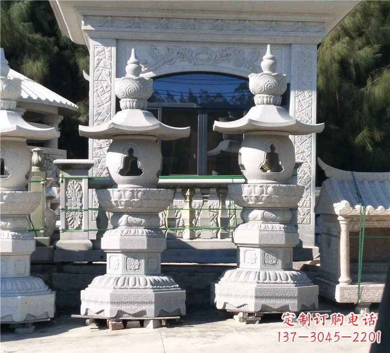 新乡汉白玉公园灯笼雕塑