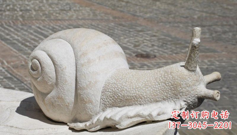 新乡汉白玉蜗牛动物石雕