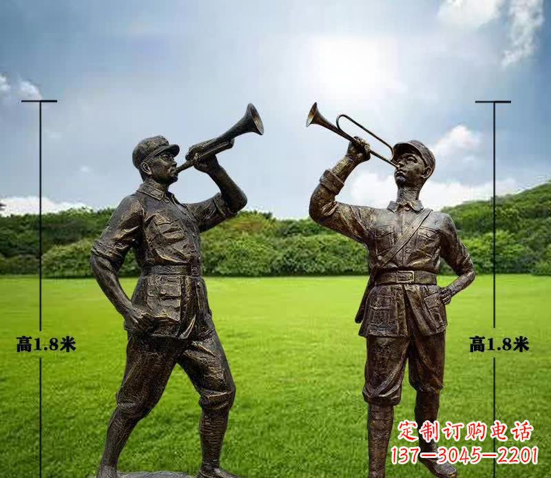 新乡红色文化主题红军铜雕112