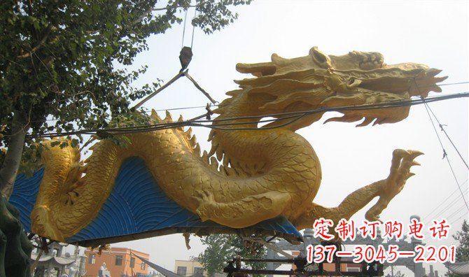 新乡黄金龙广场铜雕