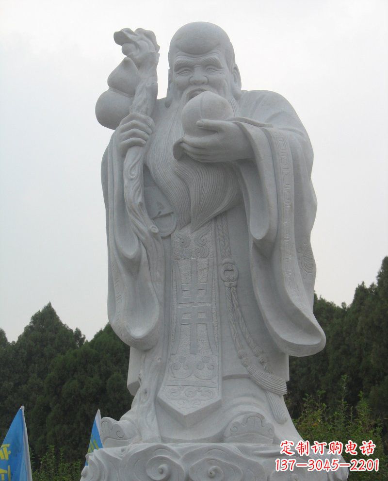 新乡大理石老寿星雕塑，重现传统文化的美好