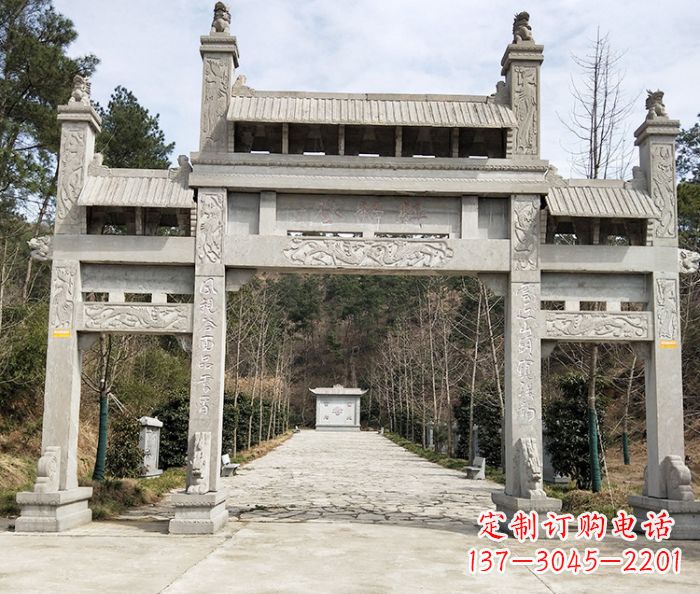 新乡中领雕塑定制牌坊石雕