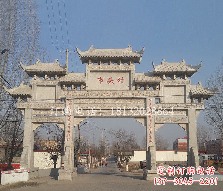 新乡景区三门七楼石雕牌坊——精美绝伦的牌坊雕塑