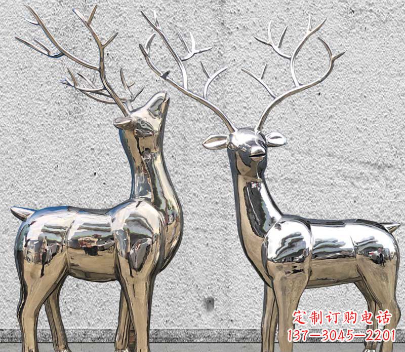 新乡镜面不锈钢小鹿雕塑