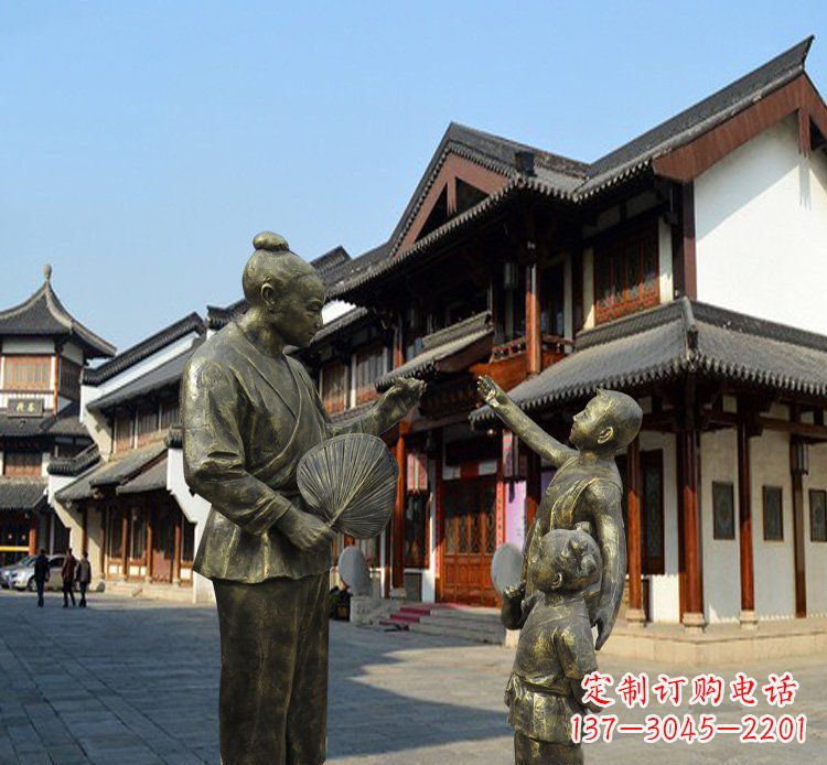 新乡孔融让梨人物铜雕 (3)