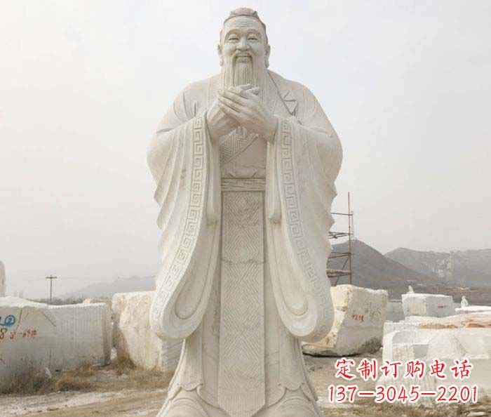 新乡孔子古代名人石雕