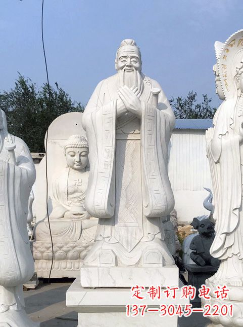 新乡孔子故居的石雕