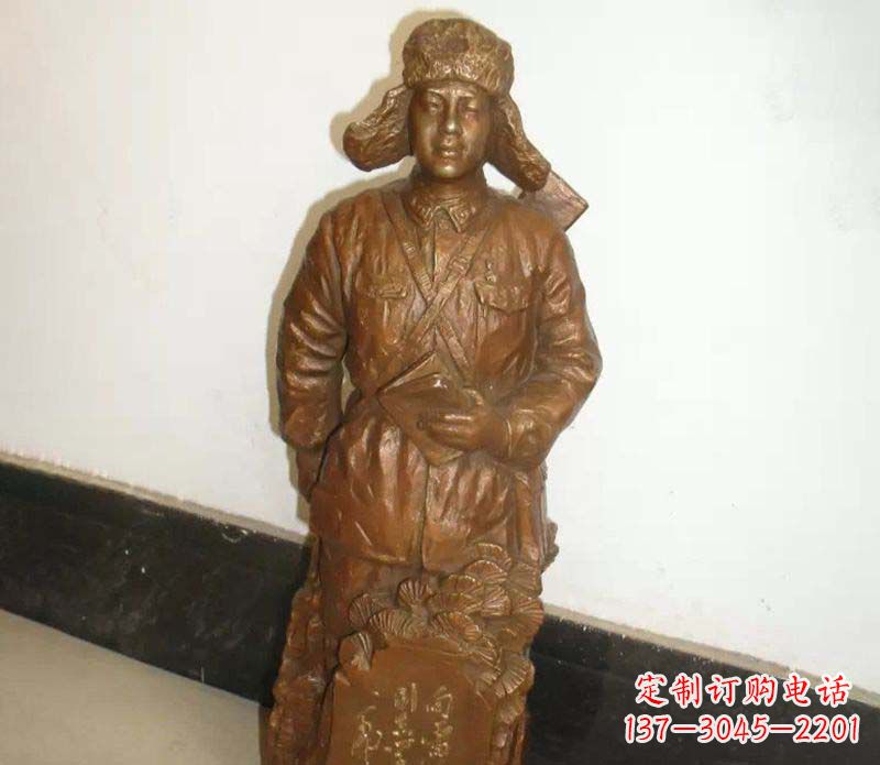 新乡雷锋校园名人铜雕 (2)