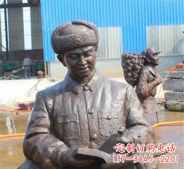 新乡雷锋校园英雄名人铜雕