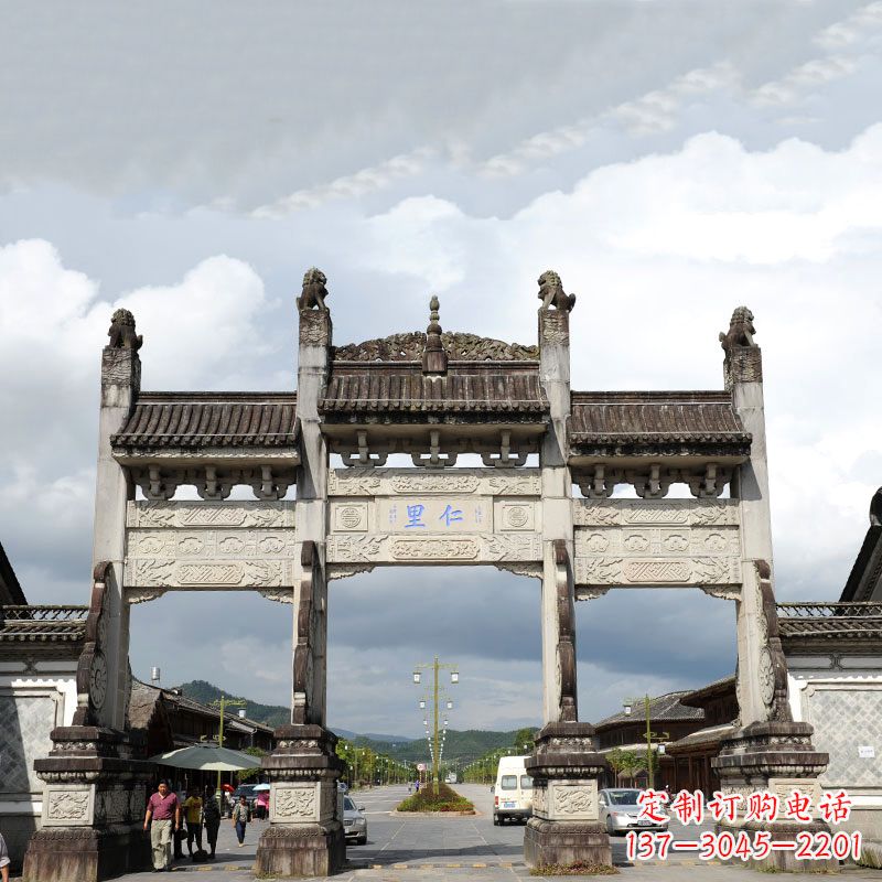 新乡精致古典风格的牌楼雕塑