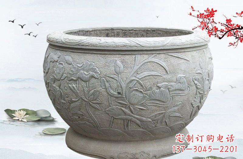 新乡艺术精美的水缸雕塑