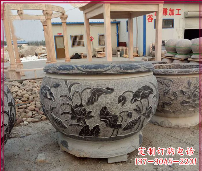 新乡中领雕塑:传承经典,水缸雕塑仿古圆水缸
