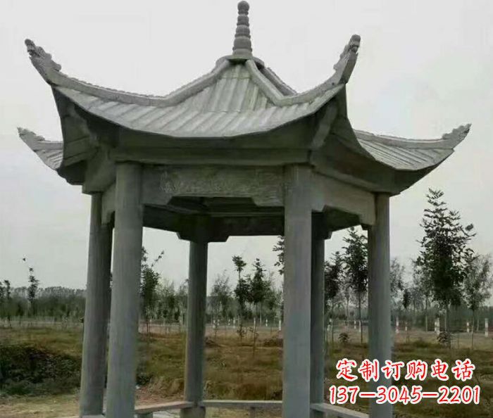 新乡精美六角石凉亭雕塑