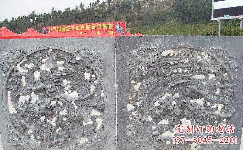 新乡龙凤呈祥公园景观石浮雕