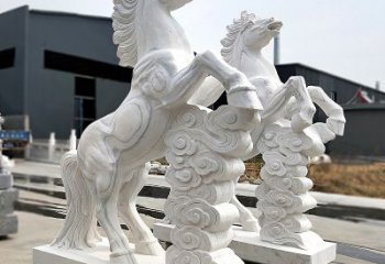 新乡精美马踏祥云石雕，栩栩如生
