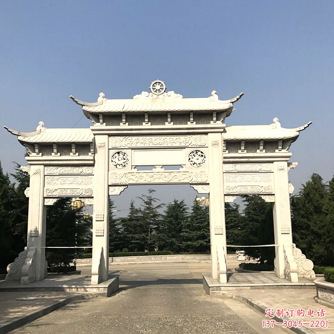 新乡精致牌坊柱座石雕服务,古色古香装点璀璨文化