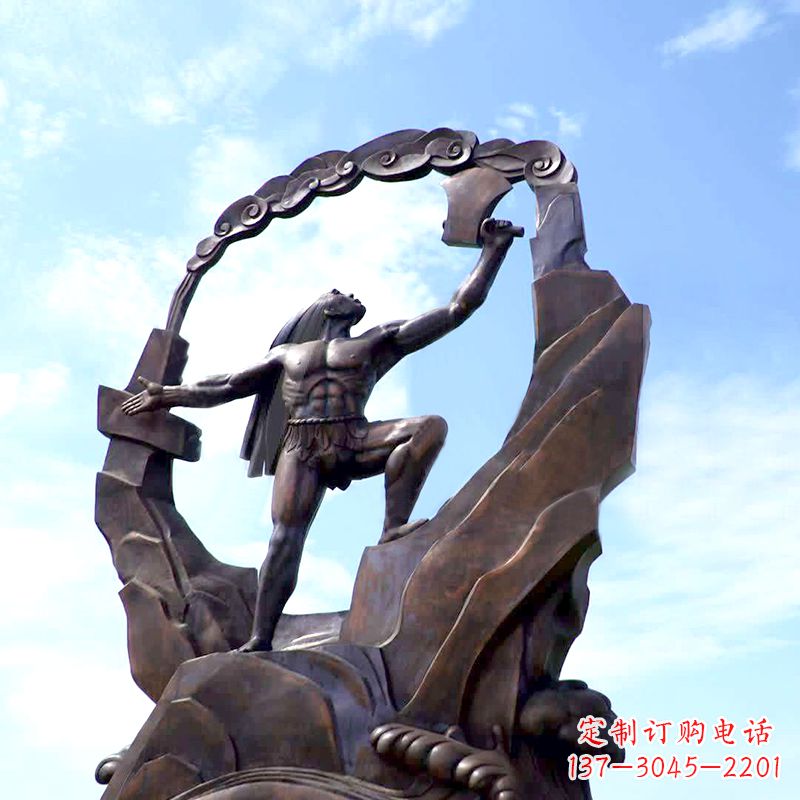 新乡传承神话，展现气势—盘古大型景观雕塑