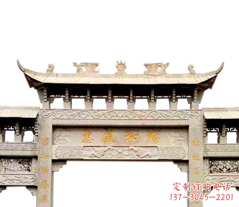 新乡牌坊石雕–传承传统文化,给空间增色彩
