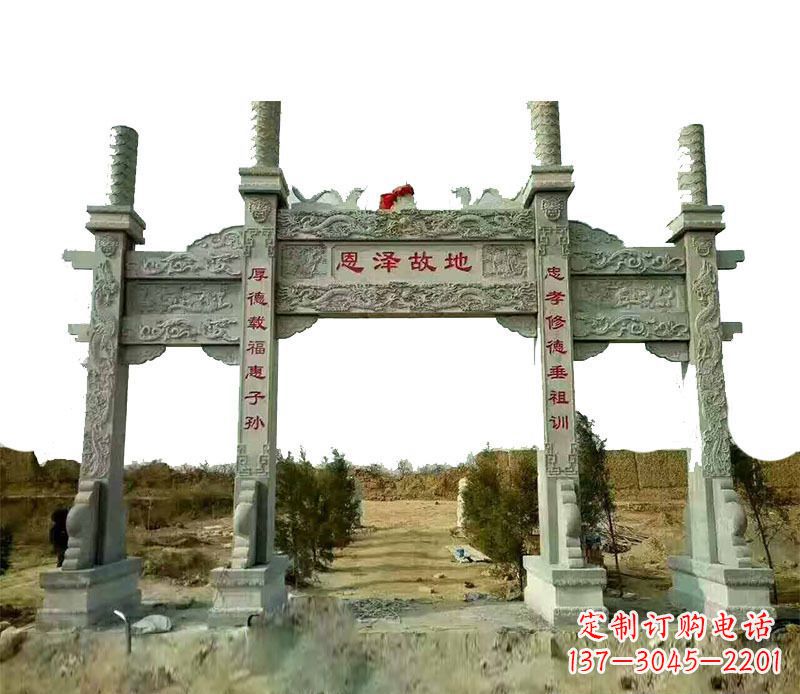 新乡石雕牌坊,艺术精美永恒