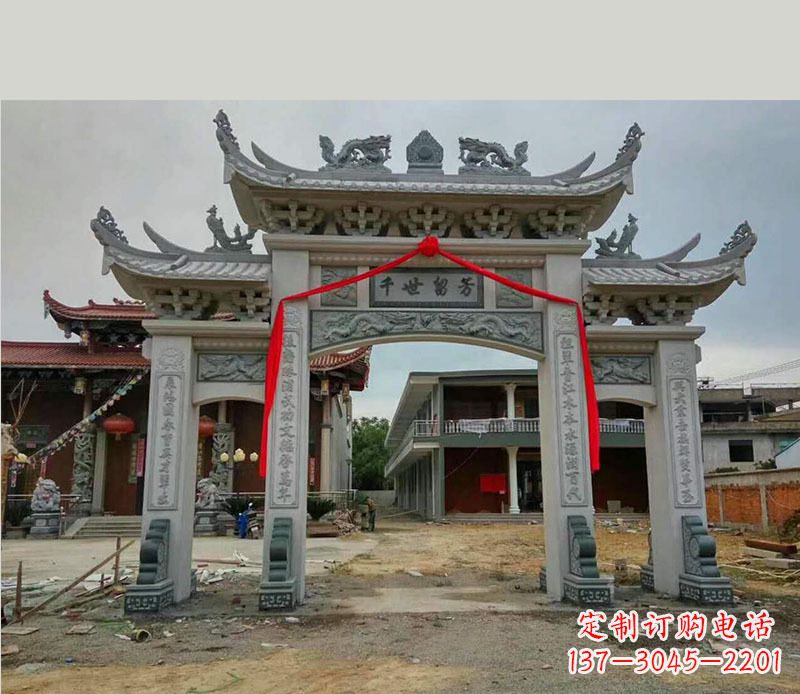 新乡以传统工艺为源的独特牌坊石雕